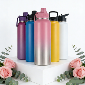 <span class=keywords><strong>Mug</strong></span> de voyage en acier inoxydable à double paroi de 32 oz, gobelet isotherme, thermos mignon, flacons sous vide avec paille - Product Image 6