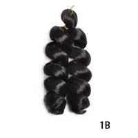 Extensions de cheveux synthétiques en spirale bouclée de 16 pouces, 75g, pour tresses françaises au crochet, pour femmes noires, tresses bohèmes, vente en gros