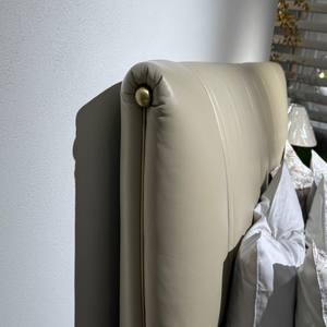 <span class=keywords><strong>Lit</strong></span> superposé traditionnel confortable et élégant Vonliva avec revêtement en cuir et structure en <span class=keywords><strong>bois</strong></span>, taille King - Product Image 5