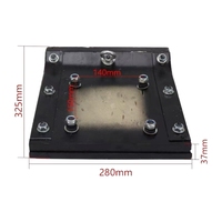 SeaSummer Impact Rammer Base Plate Gasoline Powered Glossy Black OEM Machine Accessories 128mm X 165mm