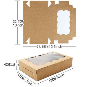 Caja de Papel Kraft para Repostería, Blanca, con Ventana Abierta, para Pasteles, Galletas, Vasos de Papel, Muffins, <span class=keywords><strong>Tartas</strong></span> de Huevo - Product Image 6