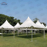 Tente Pagode en Aluminium PVC Imperméable de Haute Qualité 5x5m 10x10m pour Mariages, Fêtes et Événements Extérieurs Toutes Saisons