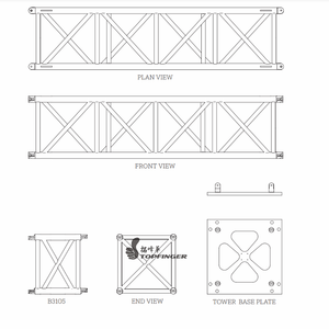 Topfinger Thang Chất Lượng Tốt Giàn Hộp Bu Lông Trụ Hình Tam Giác Ngoài Trời Hình Vuông 400X400Mm Bằng Nhôm - Product Image 6