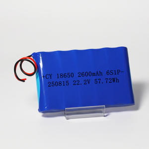 CY Custom ized Wiederauf ladbarer 18650 6 S1P 22,2 V 2600mAh Lithium-Ionen-Akku CE-zertifizierter 500-Takt für Elektroroller-Drohnen - Product Image 1