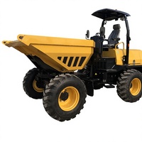 Moteur diesel turbo Yanmar 4TNV98T, mini-dumper de 6 tonnes RWFD61, capacité de charge 4x4, benne basculante routière, chantier de construction lourd, exploitation minière, longue durée de vie