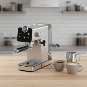 เครื่องชงกาแฟเอสเพรสโซ่สำหรับมือใหม่ ใช้งานง่าย แรงดัน 20 บาร์ ตัวเครื่องสแตนเลส หน้าจอสัมผัส 4 ปุ่ม <span class=keywords><strong>พ</strong></span>ร้อมคู่มือการใช้งาน - Product Image 2
