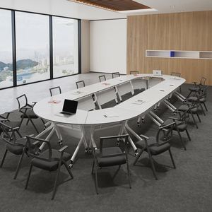 Table <span class=keywords><strong>de</strong></span> conférence pliable et modulable, bureau <span class=keywords><strong>de</strong></span> formation ignifuge pour salle <span class=keywords><strong>de</strong></span> classe et <span class=keywords><strong>réunion</strong></span> - Product Image 3