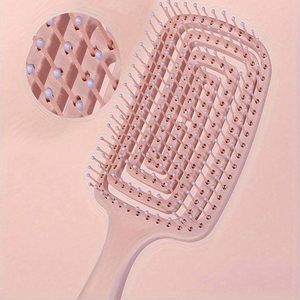 Cepillo para el cabello curvo con ventilación, para uso en seco y húmedo, peine hueco cuadrado, cepillo desenredante y de masaje, ¡Gran oferta! - Product Image 4