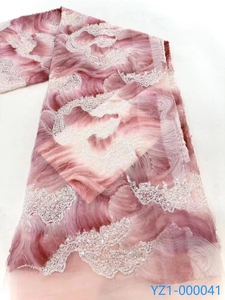 قماش تطريز للبيع بالجملة قماش تطريز فاخر مطرز بالخرز مزين بالترتر قماش دانتيل زفاف فرنسي دانتيل زفاف تول - Product Image 3