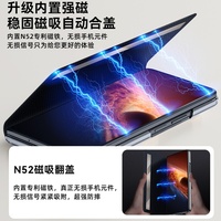 Casing Kulit Asli Mewah Smart View & Flip Stand untuk Honor Magic V6 / Magic V5 5G dengan Jendela Smart Sleep dan Pelindung Buku