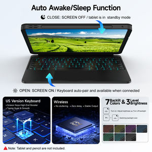 IPad Pro Air 12.9 용 7 RGB 회전 트랙패드가있는 Acrosoo 키보드 케이스 13 iPad 전원 사용자를위한 필수 - Product Image 6