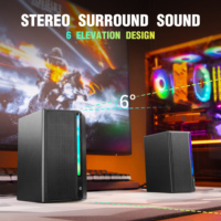 FIFINE Ampligame A20 2.0 RGB-Lautsprecher Computer-Desktop-Lautsprecher Audio-Gaming-Lautsprecher mit 3,5-mm-Aux-Audiokabel für Laptop PC