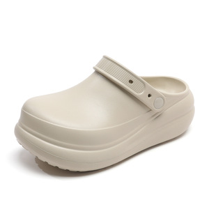 Pantuflas de Plataforma con Punta Cerrada para Mujer, Suela Gruesa de EVA, Transpirables, Antideslizantes, para Exteriores, Playa, Camping - Product Image 5