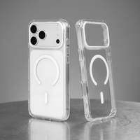 Étui de téléphone magnétique antichoc de luxe, coque de protection antichoc avec recharge sans fil pour iPhone 18 17 16 15 14 13 Pro Max