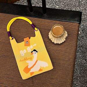 Graziosa Borsa a Tracolla Mini Pieghevole in Stile Giapponese e Coreano, Morbida, Resistente, Leggera, Lavorata a Maglia, Portatile, per Telefono, Estiva - Product Image 5