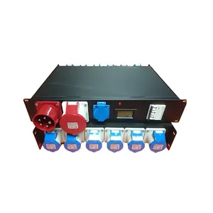 3 Phase 32amp 6 Channels Power Distribution Box With 16amp Waterproof Output Power Supply Box