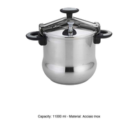 Casserole à pression en acier inoxydable, 11 L