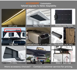 Tienda de Campaña Rígida para Techo con Diseño Pop-Up, Elevación Vertical, Compatible con Camionetas Tundra, Tacoma, Hilux 4x4 - Product Image 6
