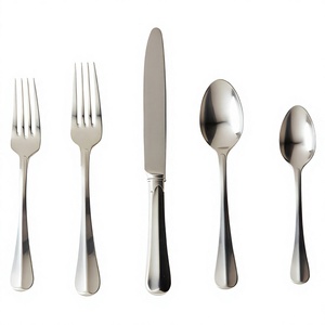 Silver <b>Mirror</b> Polish 5-Piece Tabletop Stainless Steel Luxury Crushed Diamond Designer Wood Handle Flatware Set - Product Image 3