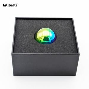 Pomo de Cambio de Marchas Automático de Titanio con Forma de Bola de Color Azul Quemado Arcoíris Jntitanti, 5/6 Velocidades para Automóviles, Vehículos, Camiones - Product Image 4