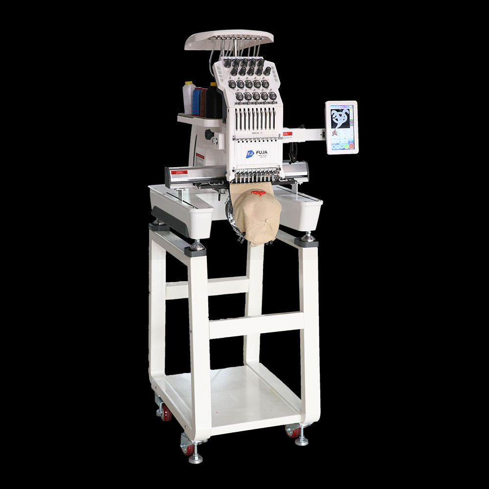 1 Head Embroidery Machine 10 Needles Hat Socks Flat Hoodies Bed Sheet High Efficiency Embroidery Machine