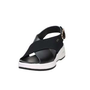 Sandales compensées Donna Serena pour femme, noires, talon de 5 cm, taille 40, chaussures de marche confortables - Product Image 5