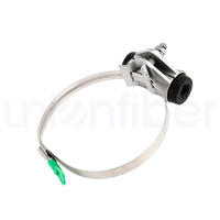 Support de poteau utilitaire en acier inoxydable galvanisé pour fibre optique, installation aérienne FTTH, matériel de télécommunication