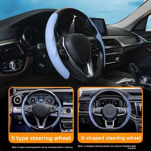 Housse de <span class=keywords><strong>volant</strong></span> de <span class=keywords><strong>voiture</strong></span> universelle TT Sports antidérapante à 4 branches en cuir artificiel ultra-mince effet liquide absorbant la transpiration - Product Image 3