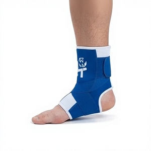 Blue Neoprene Adjustable <b>Ankle</b> <b>Support</b> Brace Breathable Hook Loop Closure for <b>Ankle</b> Stabilization Sprain Protection Unisex Sport - Product Image 6