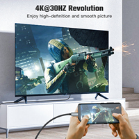 Câble USB-C vers HDMI personnalisable USB 3.1 4K 30Hz, adaptateur HDTV pour téléphone portable, ordinateur portable, téléviseur, moniteur, projecteur
