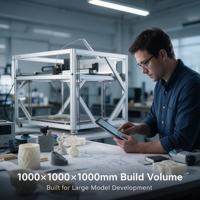 Imprimante 3D industrielle AX D1000PRO 1000x1000x1000mm, plateforme anti-chute haute température, nivellement automatique, WiFi, 2 microns, lumière tricolore