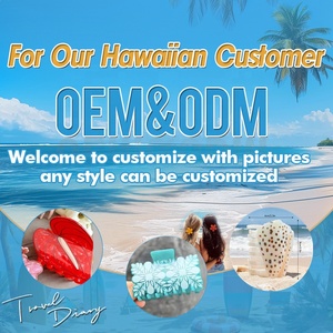 Wow sheila Cá nhân hoá tùy chỉnh Hawaii Claw Clip thiết kế móng vuốt tóc hỗ trợ thấp moq PVC Claw Clips cho tóc phụ kiện - Product Image 1