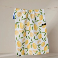 Serviettes de cuisine imprimées recto-verso en polyester recyclé et nylon microfibre gaufré, motifs pouvant être affichés des deux côtés