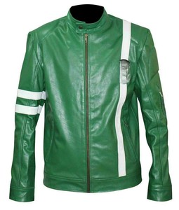 Veste en cuir pour motard tendance pour homme, col montant, design unique, soldes - Product Image 1