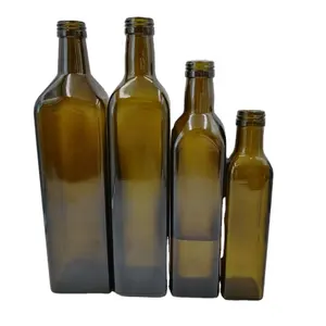 Garrafa de óleo marasca em vetro, garrafa marasca para azeite com tamanhos variados
