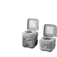 Toilette mobile 20L avec sortie unique, vente chaude, toilette portable en plastique pour le camping en plein air