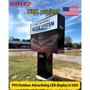 Letrero <span class=keywords><strong>Digital</strong></span> LED para Exteriores, Impermeable, de Doble Cara, con Soporte de Poste, 4m x 3m, para Publicidad en EE. UU. (P5, P6, P8, P10) - Product Image 1