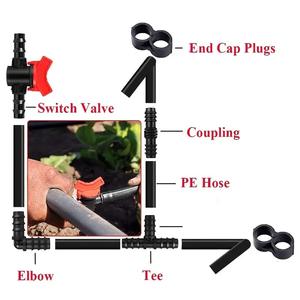 Kit de raccords rapides pour tuyaux d'irrigation goutte à goutte 16 mm PP pour jardin, horticulture, agriculture, système de micro-aspersion - Product Image 3