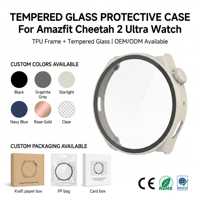 Étui de protection d'écran en verre trempé intégré pour Amazfit Cheetah 2 Ultra 1 Pro, housse de protection tout-en-un, accessoire de montre