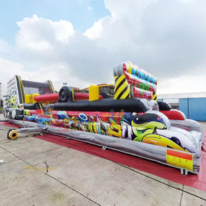 Pista de obstáculos inflable gigante con grafitis para adultos, castillo inflable, casa de brinco para fiestas, tobogán combinado, castillo hinchable, brincolín. - Product Image 1