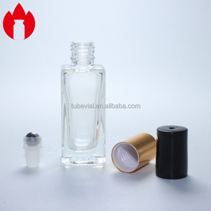10ml Rỗng rõ ràng vuông mỹ phẩm tinh dầu cuộn trên chai thủy tinh lọ - Product Image 3