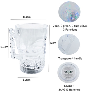 Top bán 400ml ánh sáng-up xương Mug đối với khuyến mại Nguồn cung cấp bên Halloween Đảng Bar hộp đêm - Product Image 6