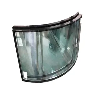 Panel de vidrio templado personalizado de alto rendimiento, cristal curvo de seguridad arquitectónica para balcón o edificio de gran altura