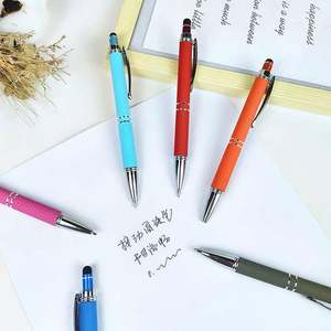 Bolígrafos Personalizados con Punta Táctil, Multicolores, al por Mayor, con Logotipo Impreso, de Tacto Suave, de Metal y Goma - Product Image 3