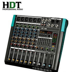 מיקסר אודיו מקצועי PA6 מתכתי, בקר סאונד <span class=keywords><strong>DJ</strong></span> בעל 6 ערוצים עם בלוטות' ו-USB להקלטה במחשב, כניסת מיקרופון XLR - Product Image 2
