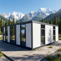 Maison conteneur modulaire préfabriquée moderne de 20 pieds, bureau de chantier avec panneaux muraux isolés et structure métallique