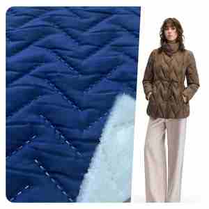 50D 100% Polyester Pongee <strong>Fabric</strong> for Garments <strong>Double</strong>-<strong>Faced</strong> <strong>Quilted</strong> Jacket with Breathable Windproof Anti-Static Features - Product Image 1