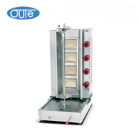 Machine à shawarma au gaz à 4 brûleurs OUTE, machine à kebab électrique en acier inoxydable pour hôtel et restaurant