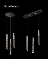 HEKEYLT Lustre LED moderne de style loft, chrome, pour escalier duplex, lustre LED de plafond, lampe suspendue de luxe, cristal K9, 90