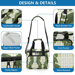 Sac isotherme personnalisé Maile Lei, grande capacité, motif hawaïen Palaka, sac de pique-nique portable pour le camping en famille - Product Image 6